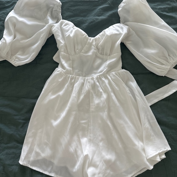 Petal and Pup BILLIE ROMPER - WHITE - Picture 1 of 2